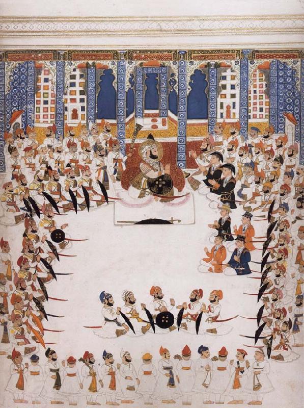 unknow artist Maharana Jawan Singh of Mewar within the Royal Palace of Udaipur